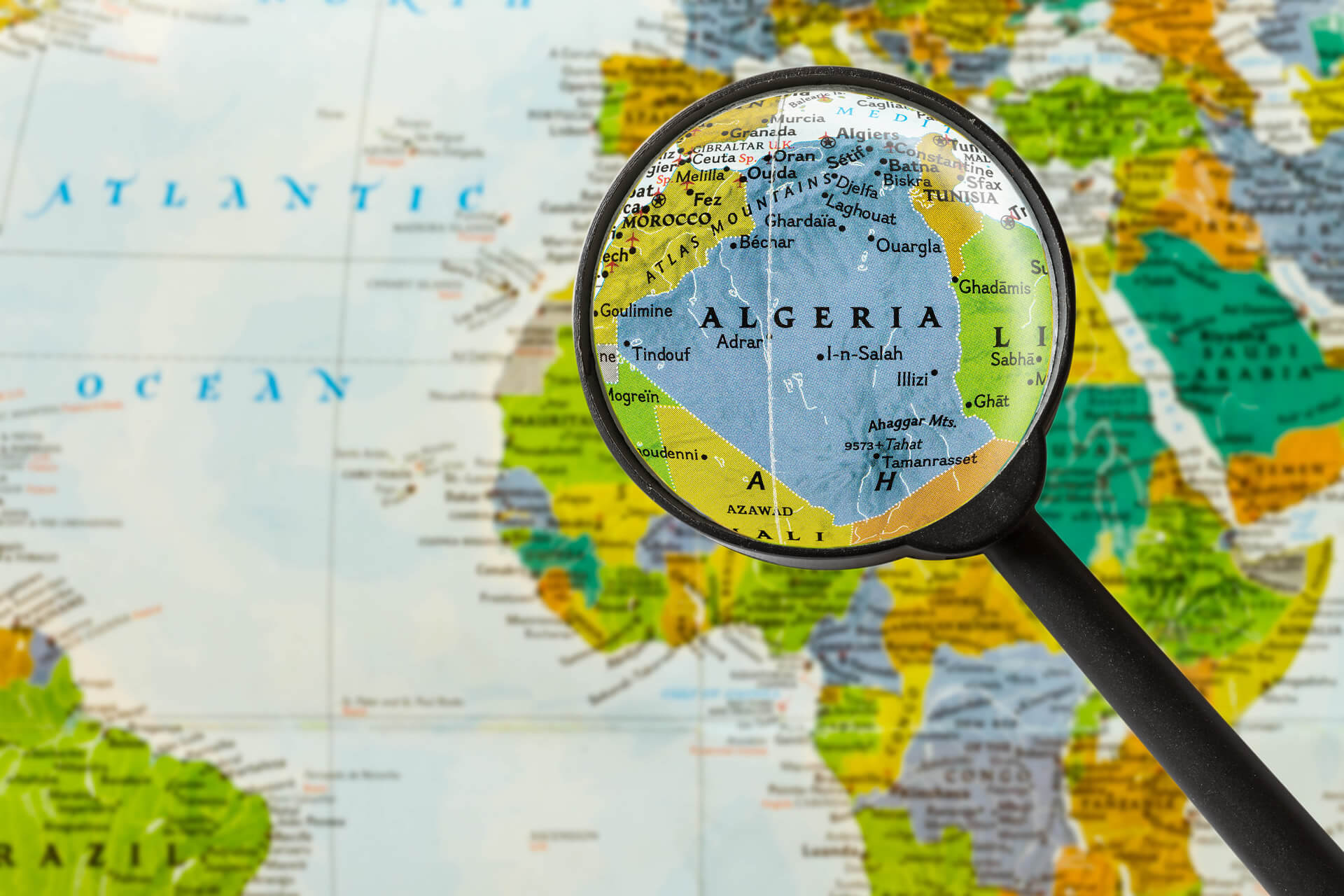 Cezayir Haritası ve Afrika